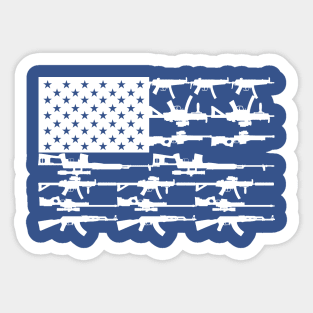 Stars, Stripes and Guns Sticker